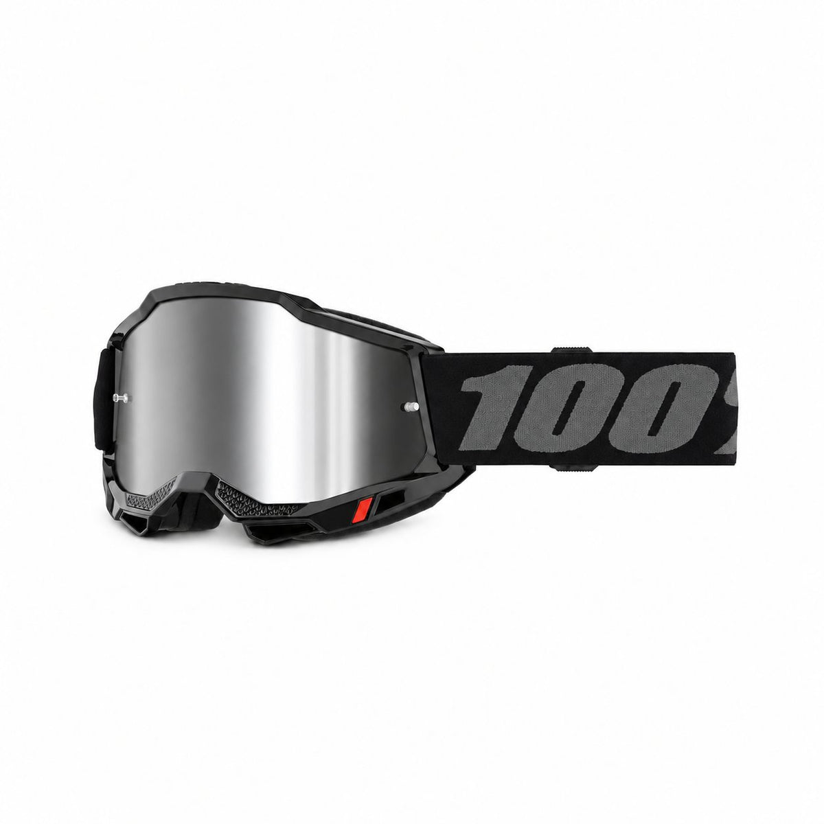 Gafas 100% ACCURI 2 negras con lente de espejo plateada