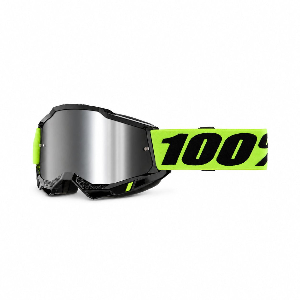 Gafas 100% ACCURI 2 amarillas con lente de espejo plateada