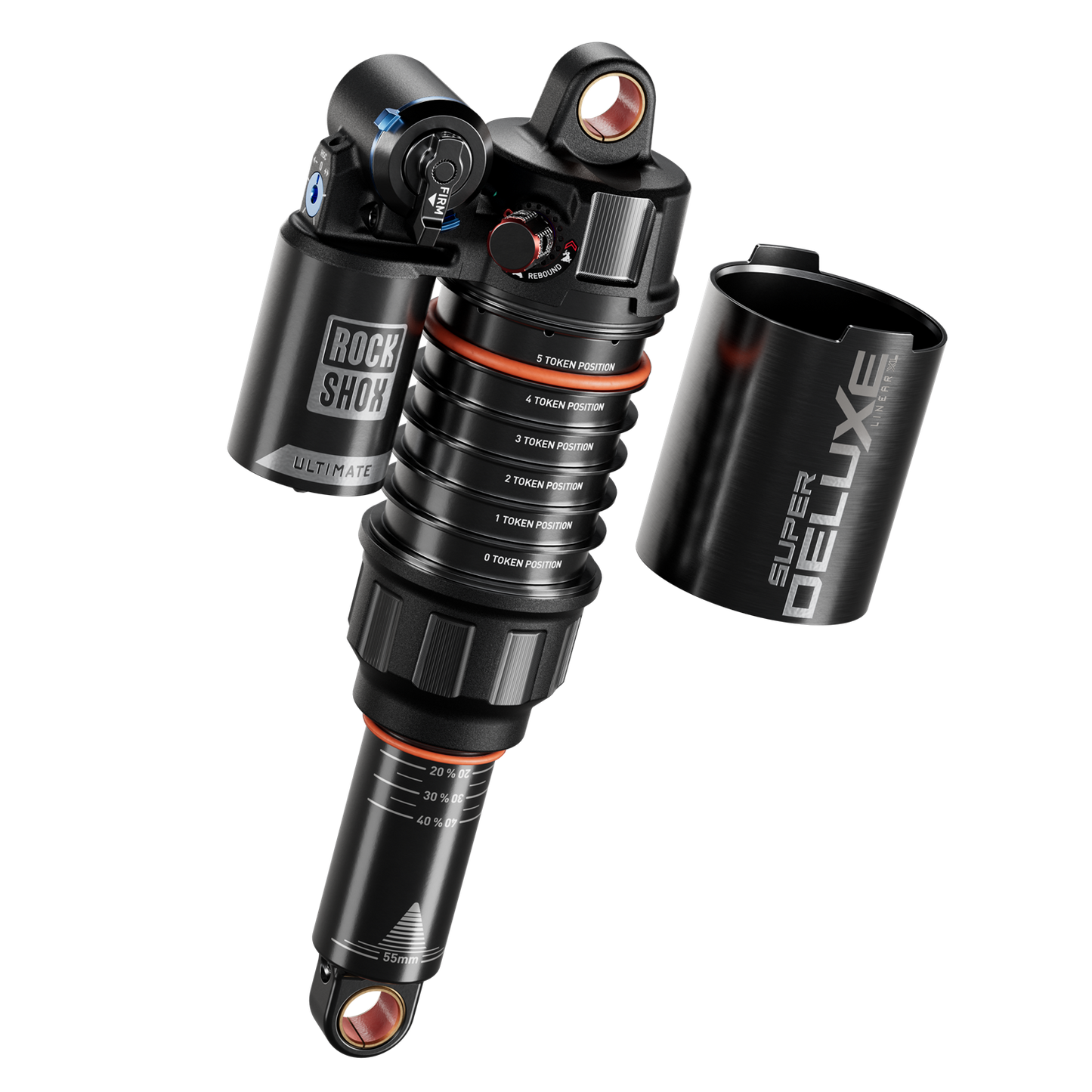 RS Super Deluxe Ultimate RC2T - 190x45 Linear XL Air,Token Loc 2,Reb55/Comp30,Lockout45,HB,Std Std(8x20,)(inc. kit rodamientos)D1 SantaCruzTallboy4,5/Joplin2019+