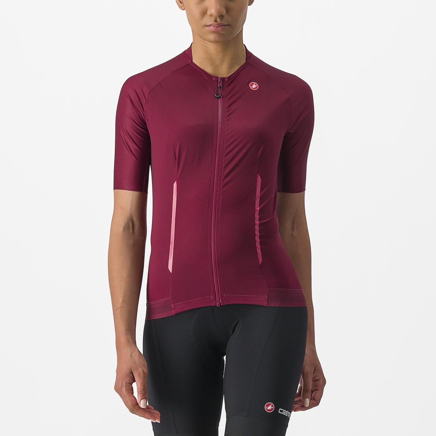 Maillot CASTELLI ENDURANCE Mujer manga corta Burdeos