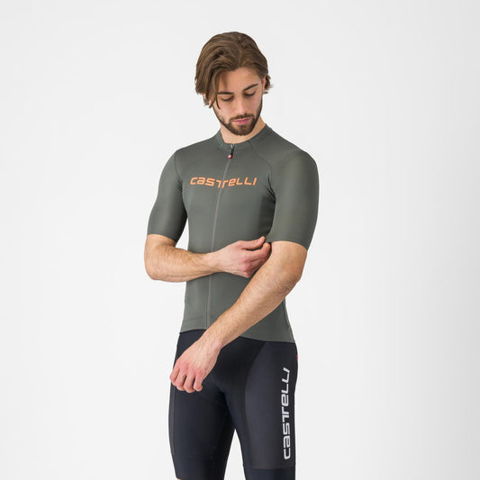 Maillot de manga corta CASTELLI PROLOGO LITE Gris/Naranja