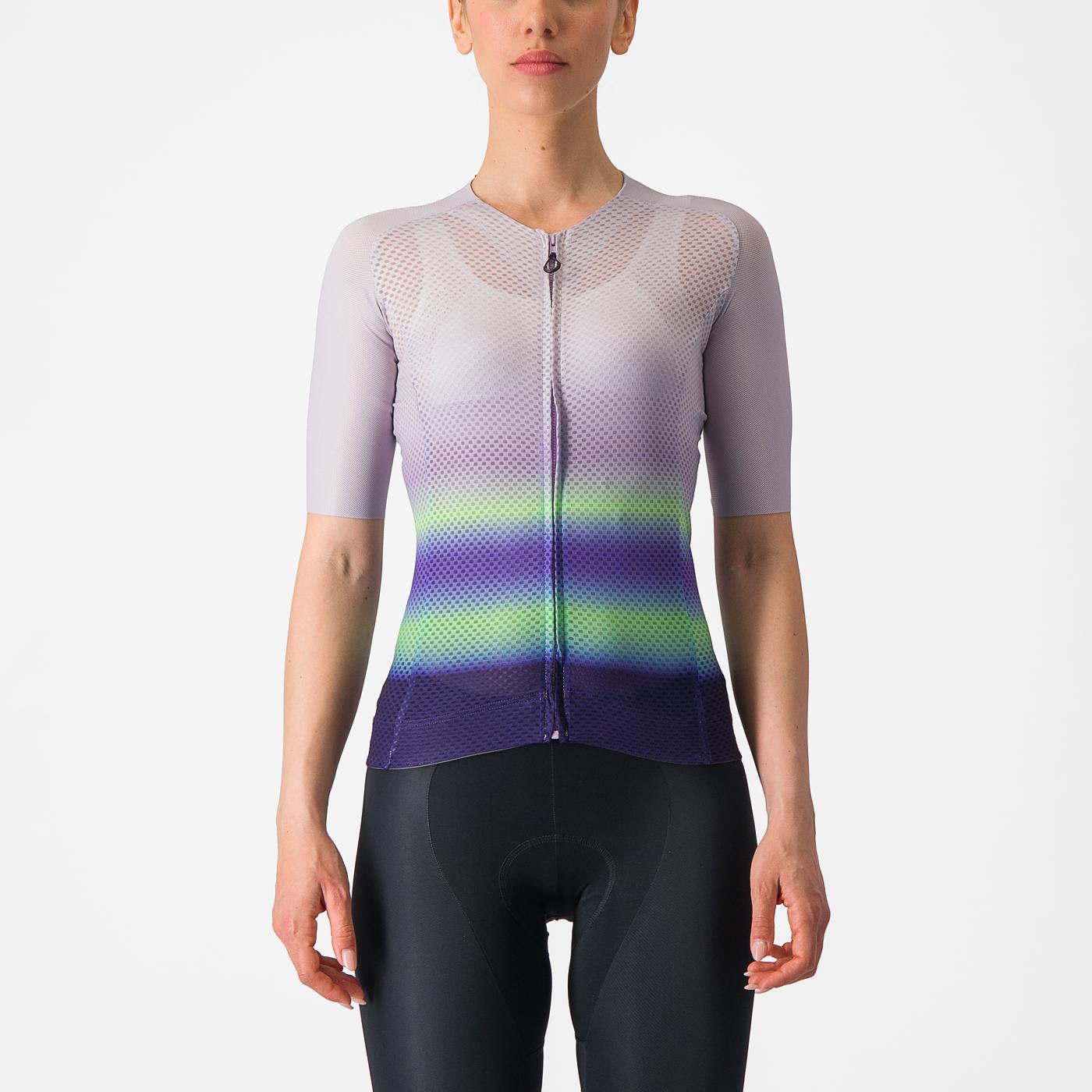 Maillot CASTELLI CLIMBER'S 4.0 W Mujer manga corta Violeta/Verde