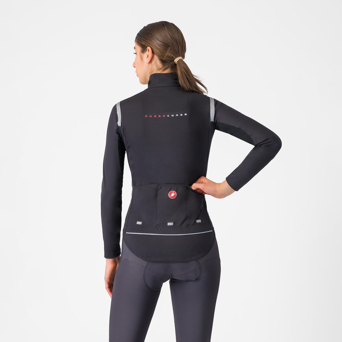 CASTELLI PERFETTO RoS 3 Chaqueta Mujer Negro/Reflejo Noir