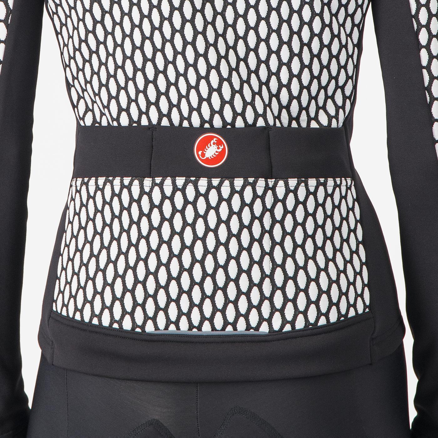 Maillot de manga larga para mujer CASTELLI SFIDA 2 Negro/Blanco
