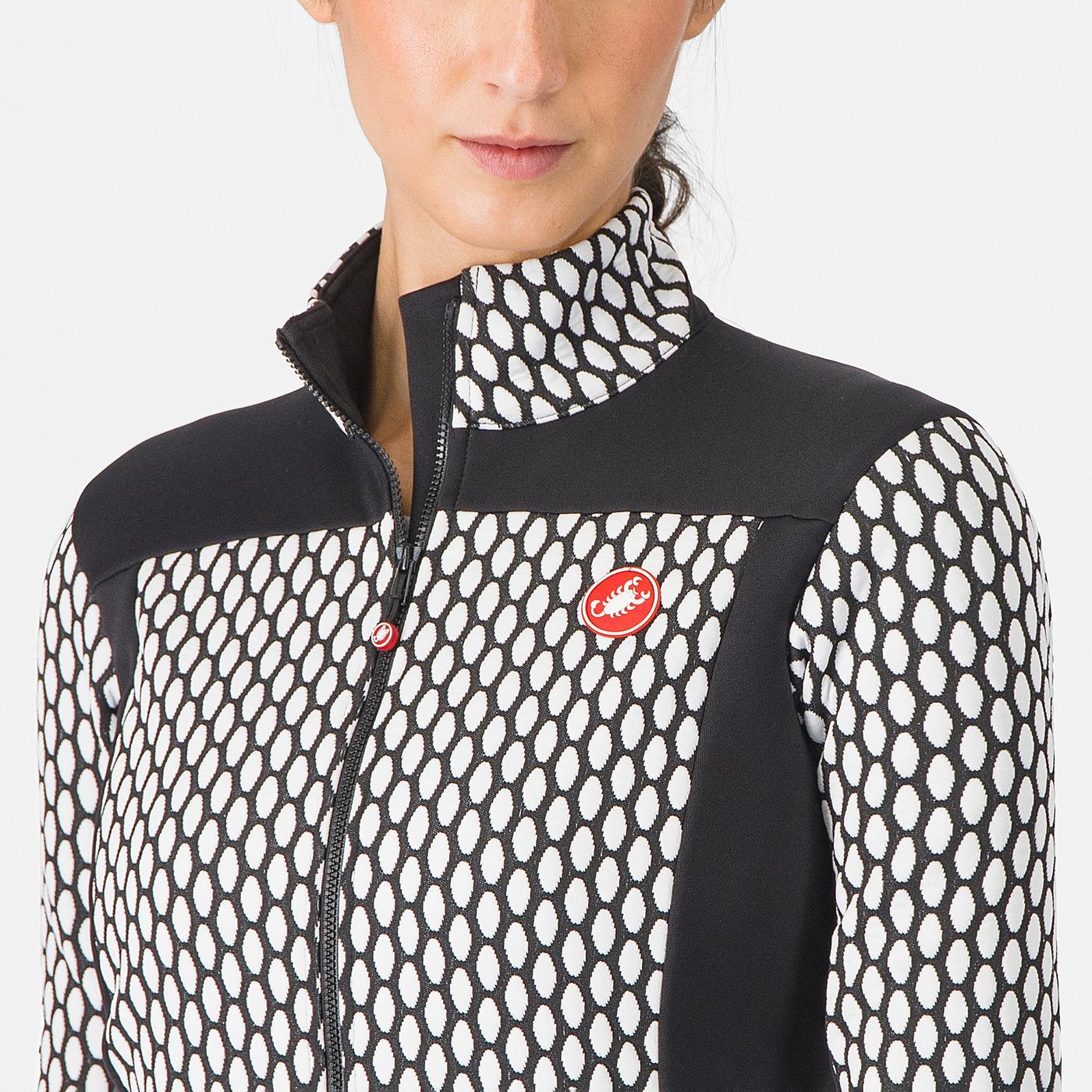 Maillot de manga larga para mujer CASTELLI SFIDA 2 Negro/Blanco