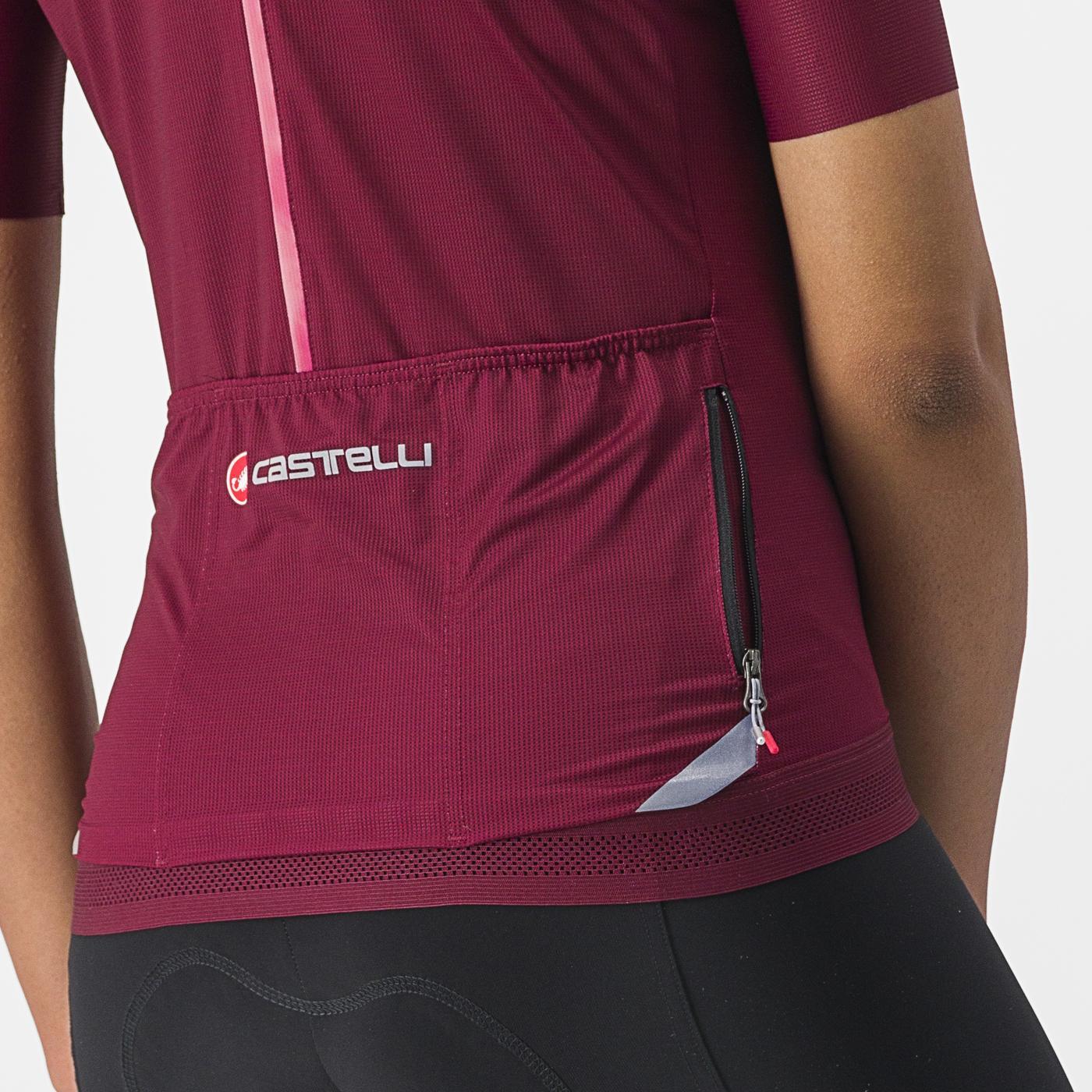 Maillot CASTELLI ENDURANCE Mujer manga corta Burdeos