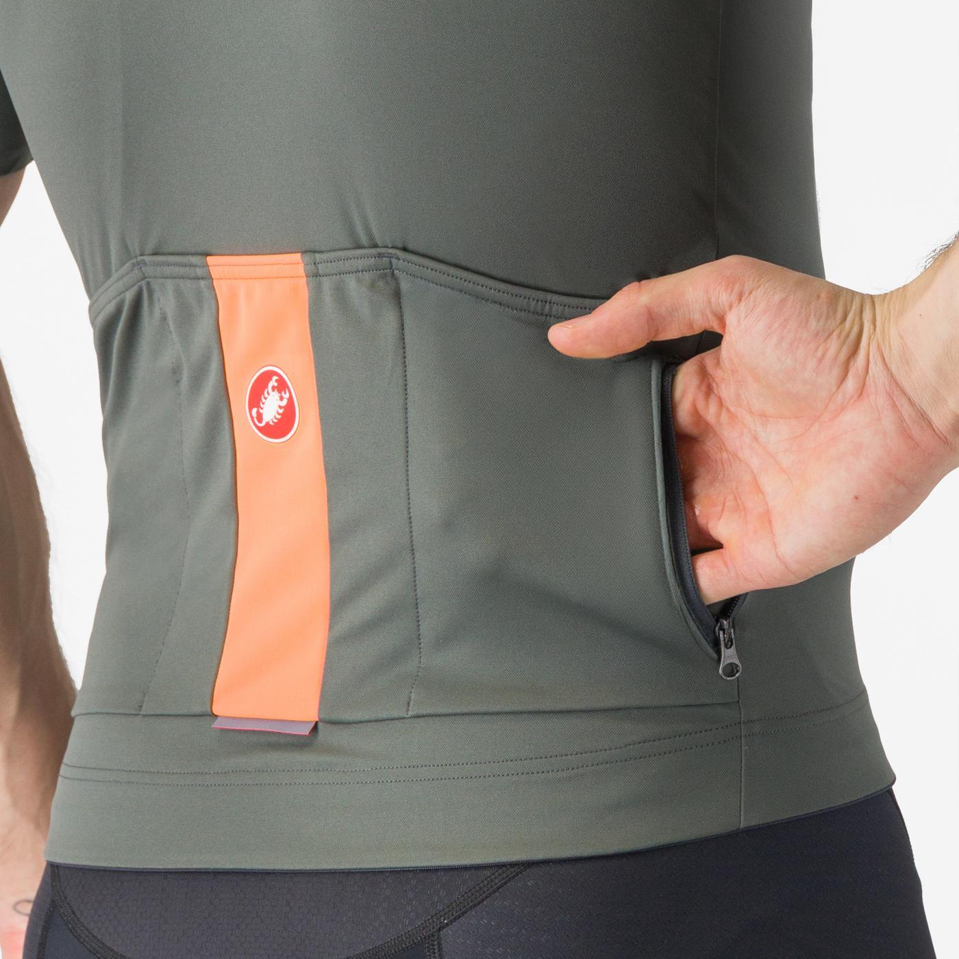 Maillot de manga corta CASTELLI PROLOGO LITE Gris/Naranja