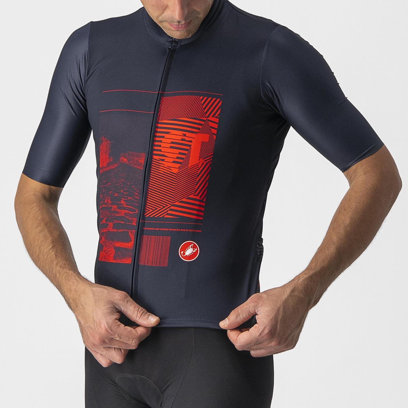 Maillot de manga corta CASTELLI 13 SCREEN Azul/Rojo