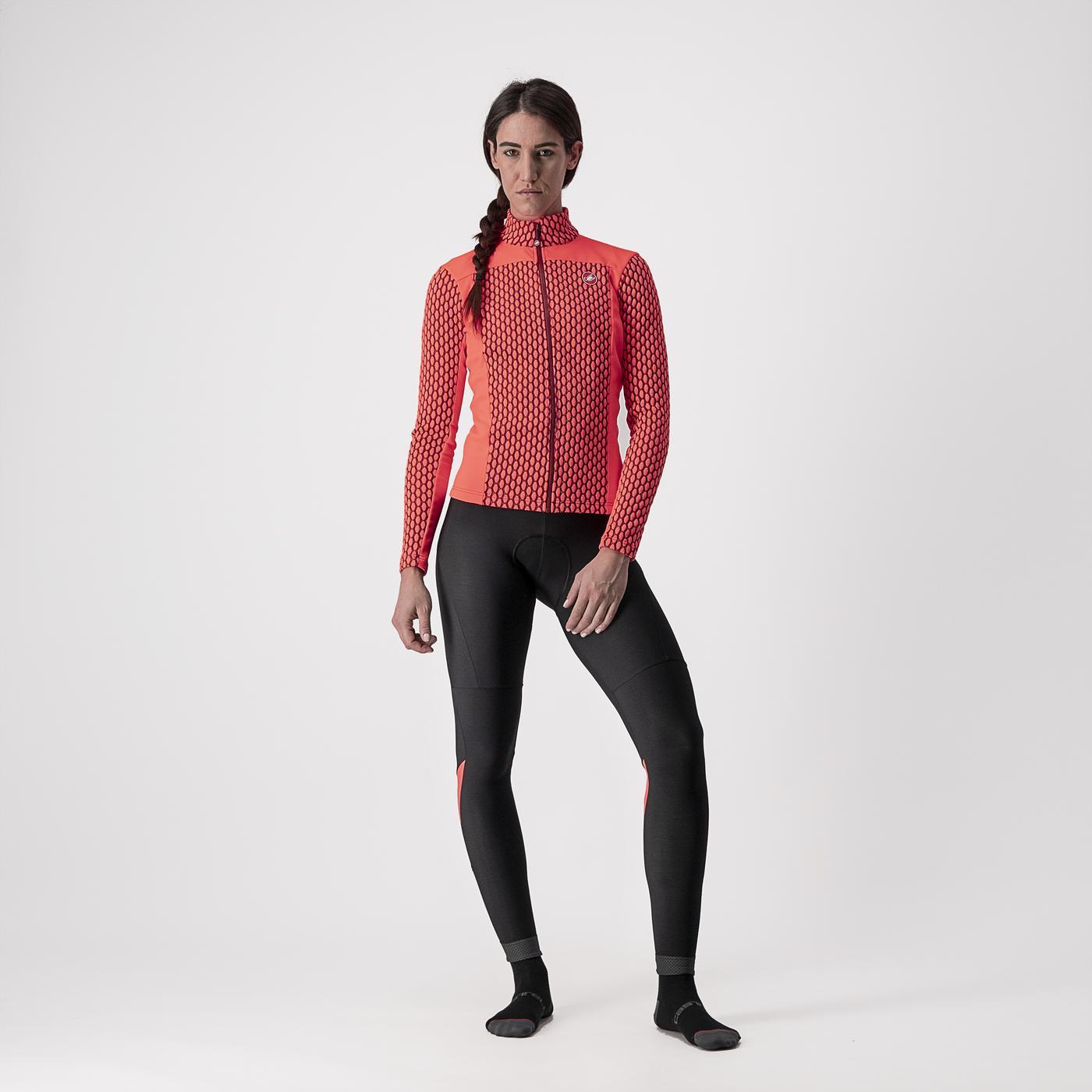 Maillot de manga larga para mujer CASTELLI SFIDA 2 Rosa/Burdeos