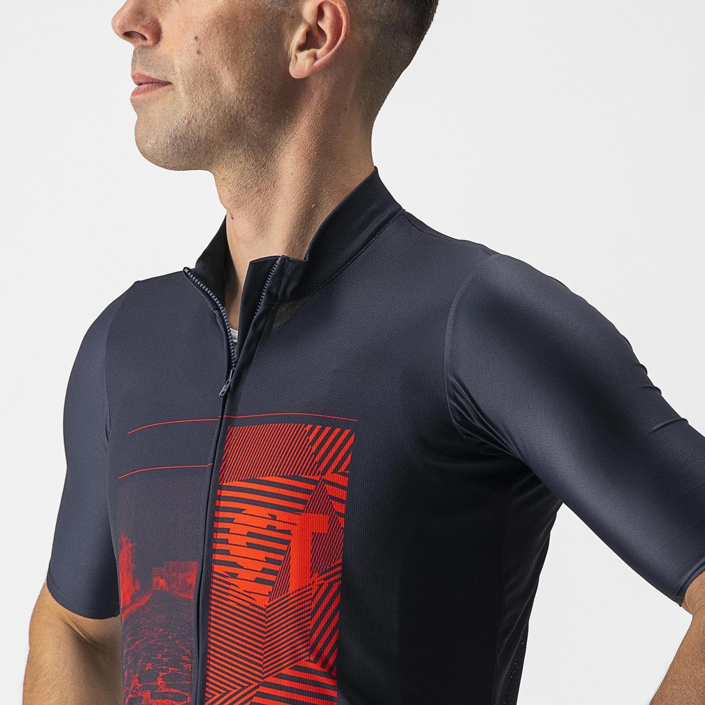 Maillot de manga corta CASTELLI 13 SCREEN Azul/Rojo