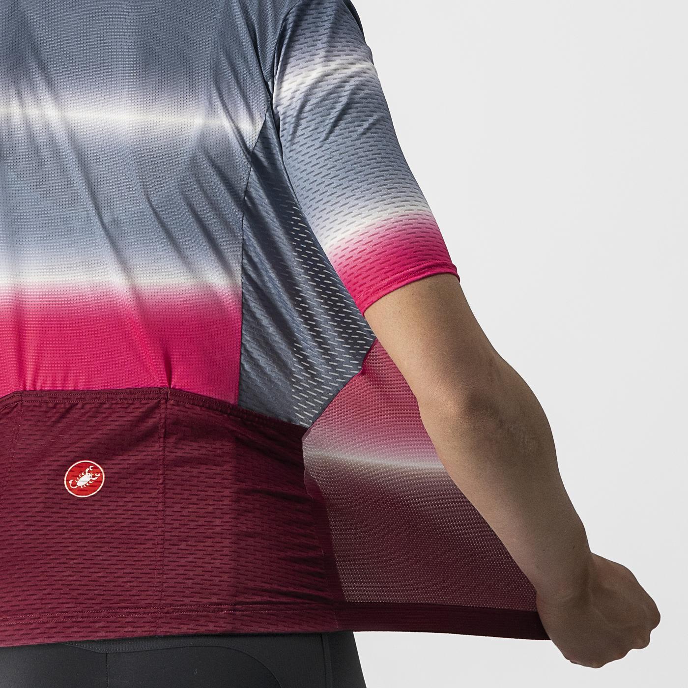CASTELLI DOLCE Maillot de manga corta para mujer Azul/Burdeos