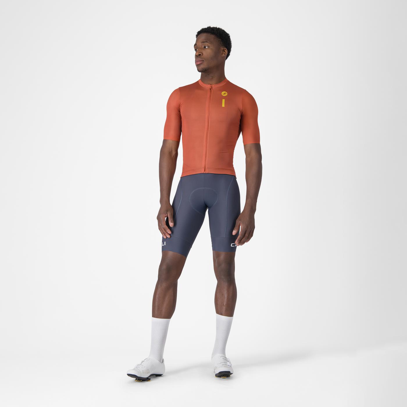 Maillot de manga corta CASTELLI DRITTONE LOGO Páprika