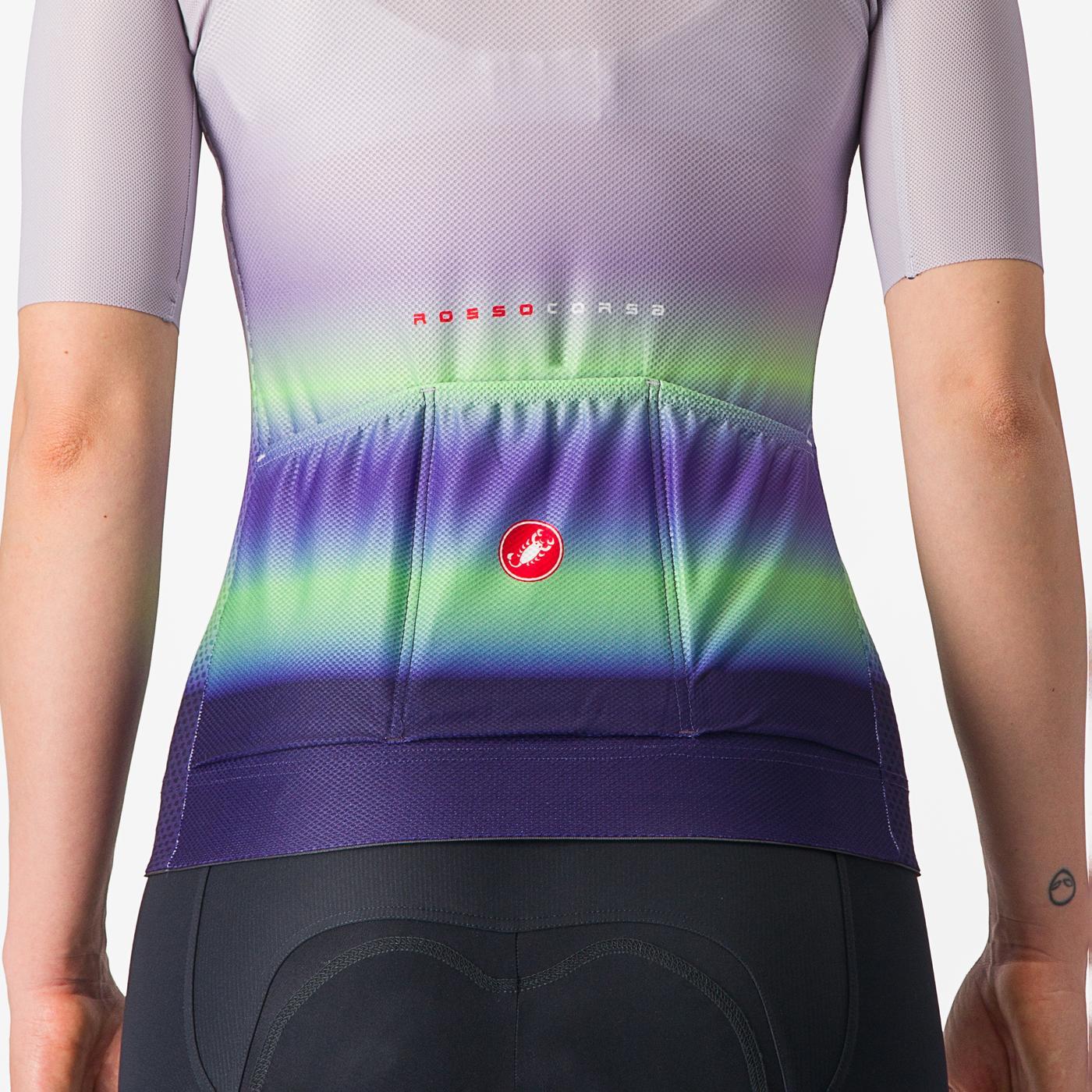 Maillot CASTELLI CLIMBER'S 4.0 W Mujer manga corta Violeta/Verde