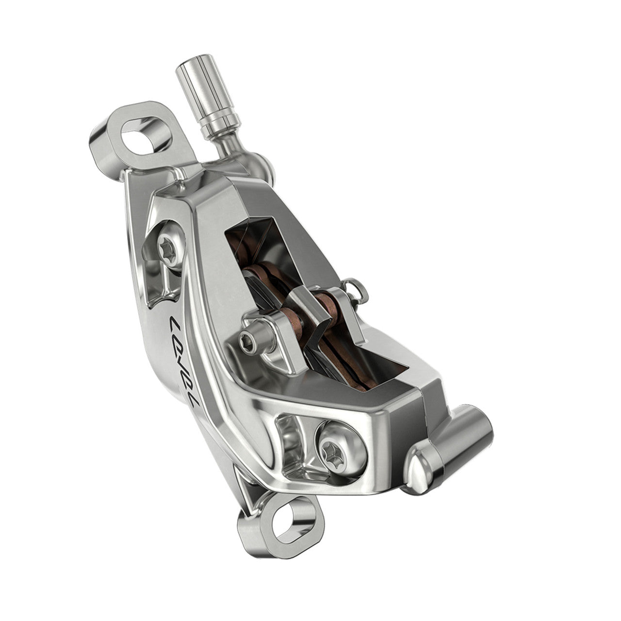 Freno delantero SRAM LEVEL ULTIMATE STEALTH de 4 pistones Plata