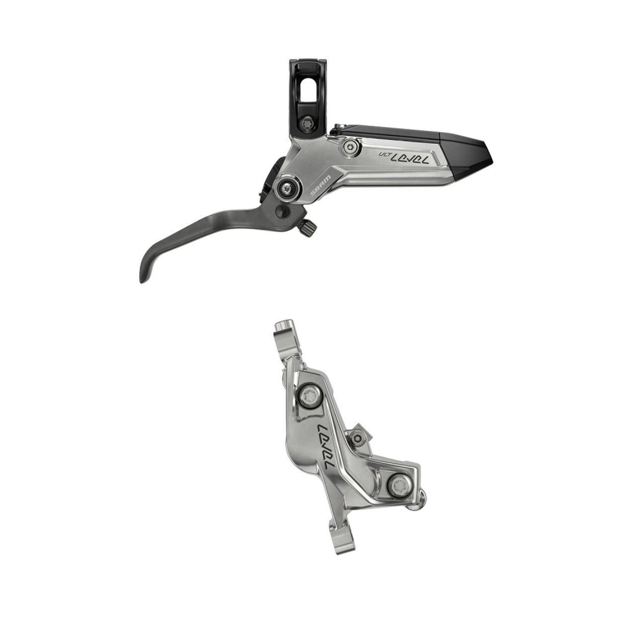 Freno delantero SRAM LEVEL ULTIMATE STEALTH de 4 pistones Plata