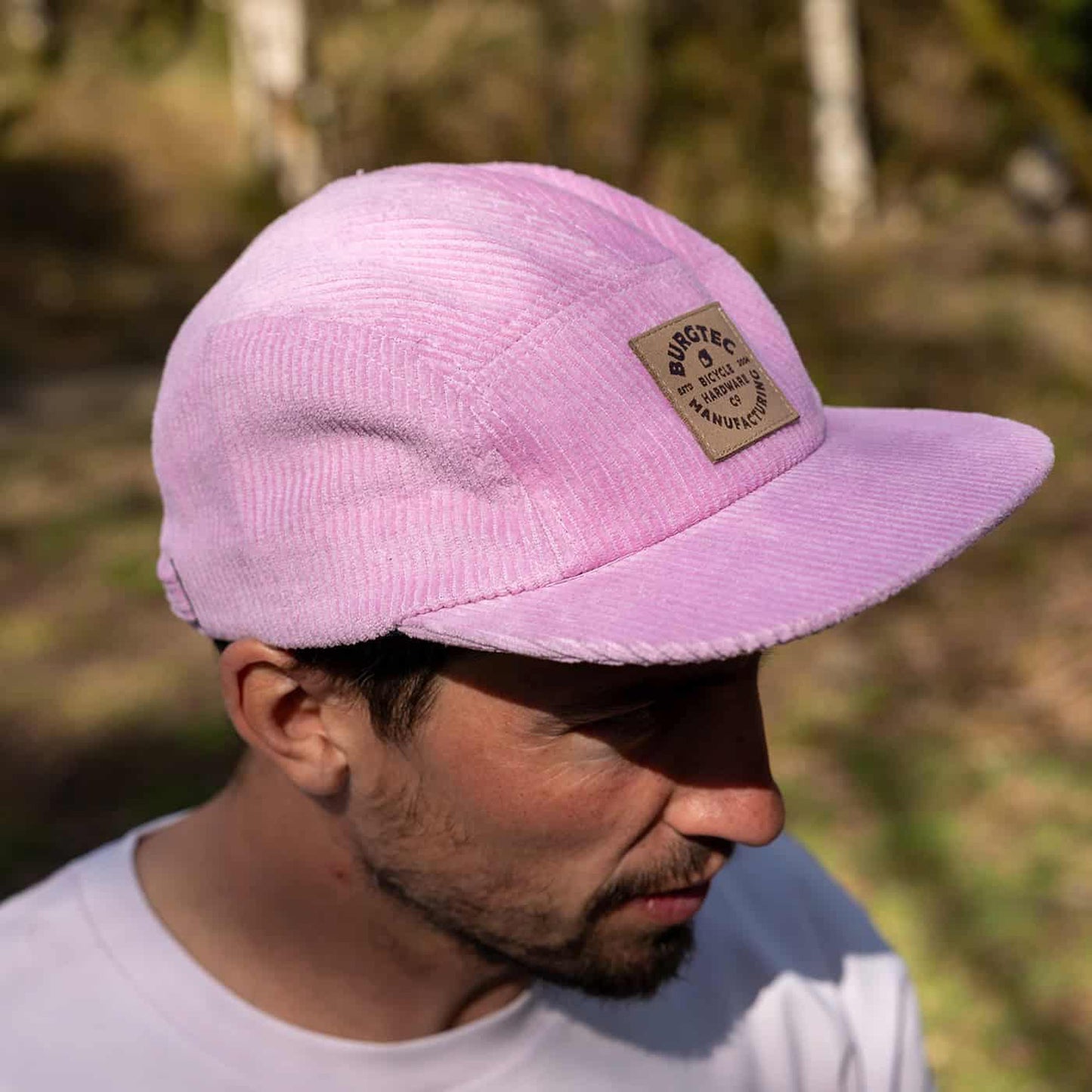 BURGTEC BANDIT CORDUROY FIVE PANEL Cap Rosa Claro
