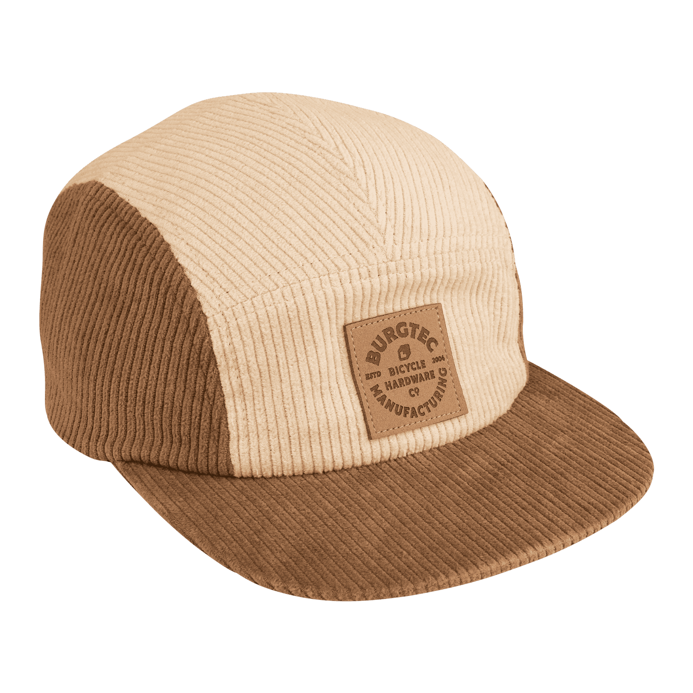 BURGTEC BANDIT CORDUROY FIVE PANEL Cap Beige/Marrón