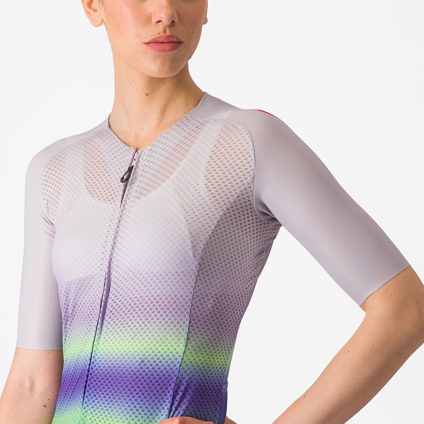 Maillot CASTELLI CLIMBER'S 4.0 W Mujer manga corta Violeta/Verde