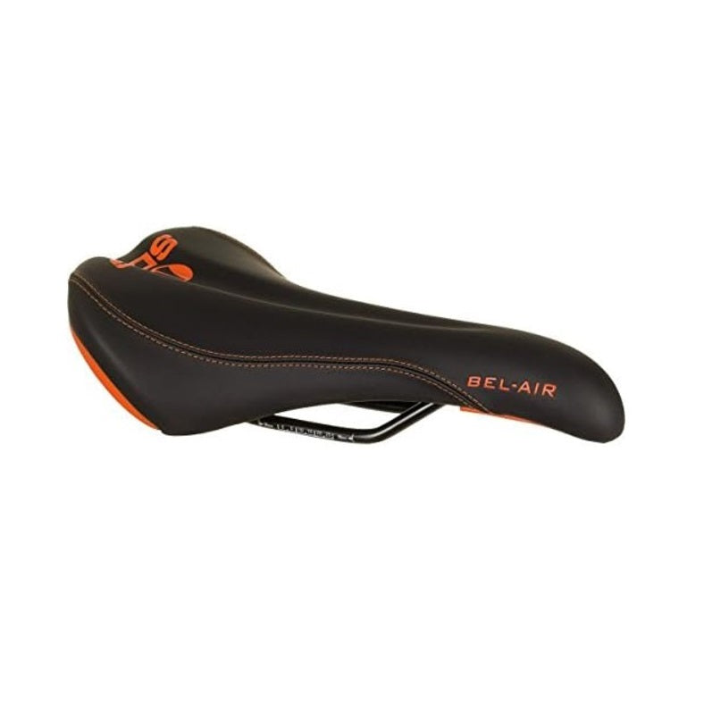 Sillín SDG BEL-AIR RL Steel Rails Negro/Naranja