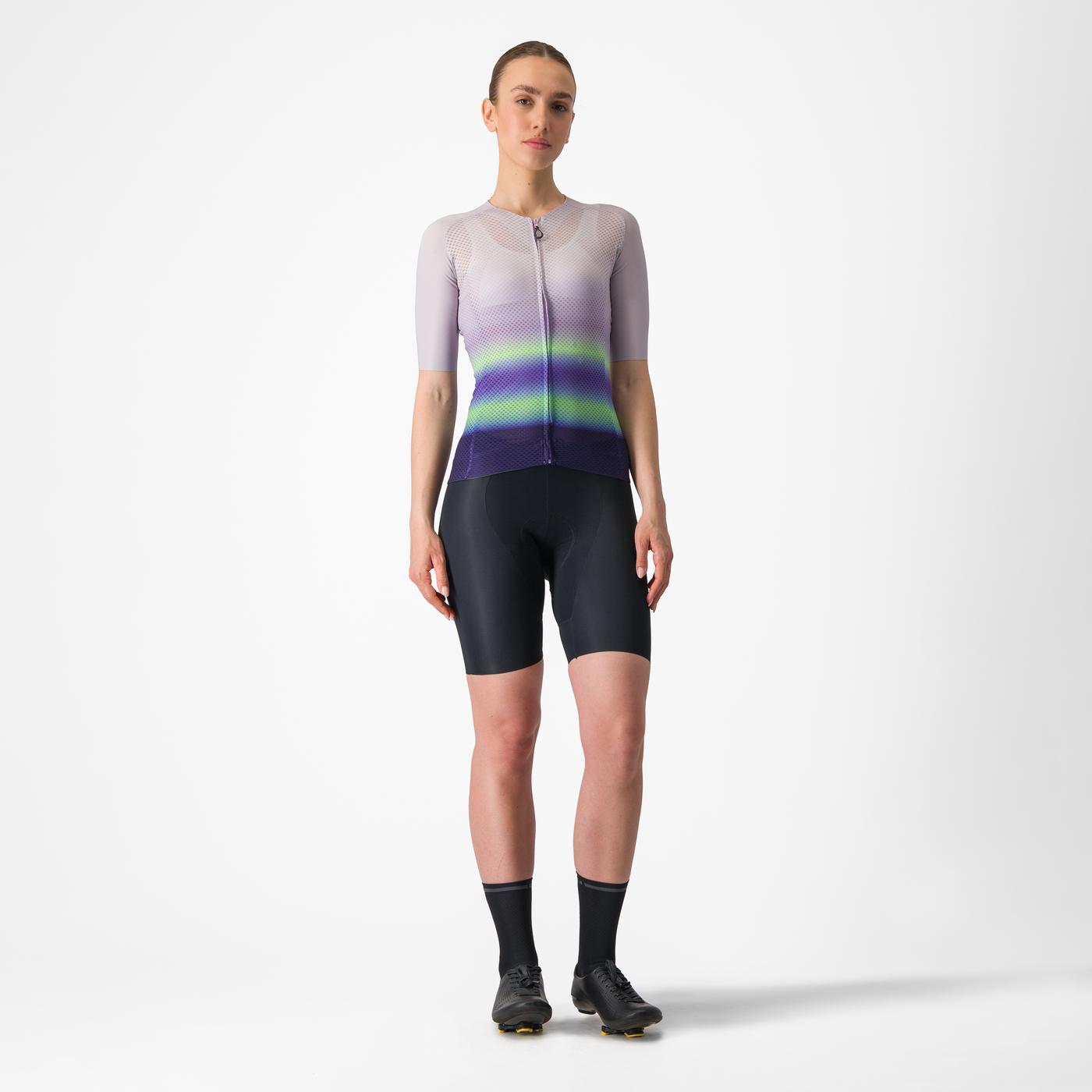 Maillot CASTELLI CLIMBER'S 4.0 W Mujer manga corta Violeta/Verde