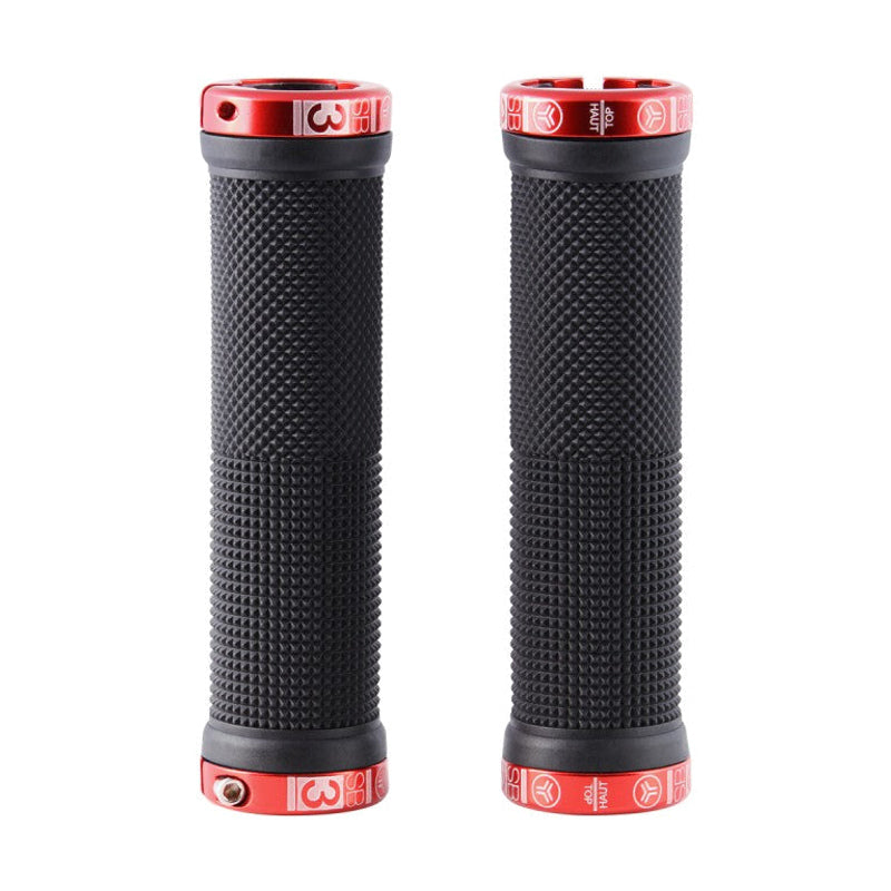 Grips SB3 KHEOPS Lock-On 129 mm Negro/Rojo