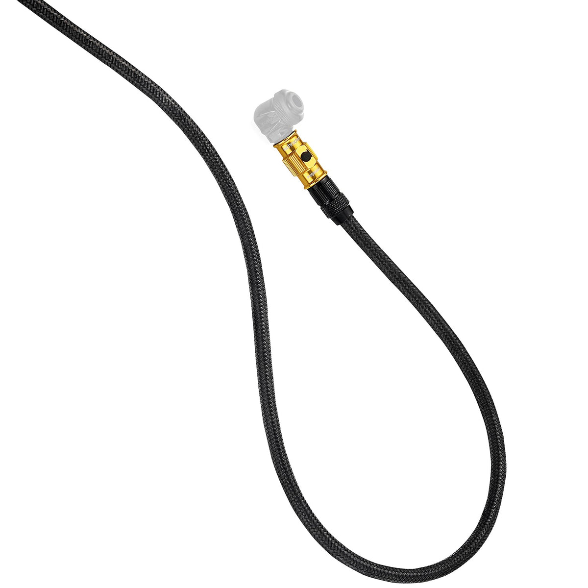 Latiguillo LEZYNE de nailon trenzado ABS Flip Thread Chuck + racores para bomba de pie