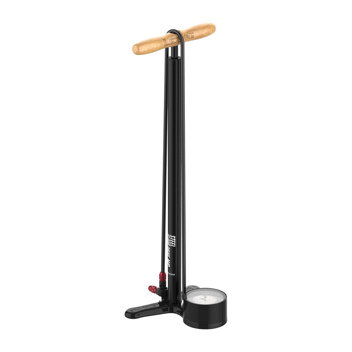 Bomba de pie LEZYNE STEEL FLOOR DRIVE Presta Speed Chuck negra