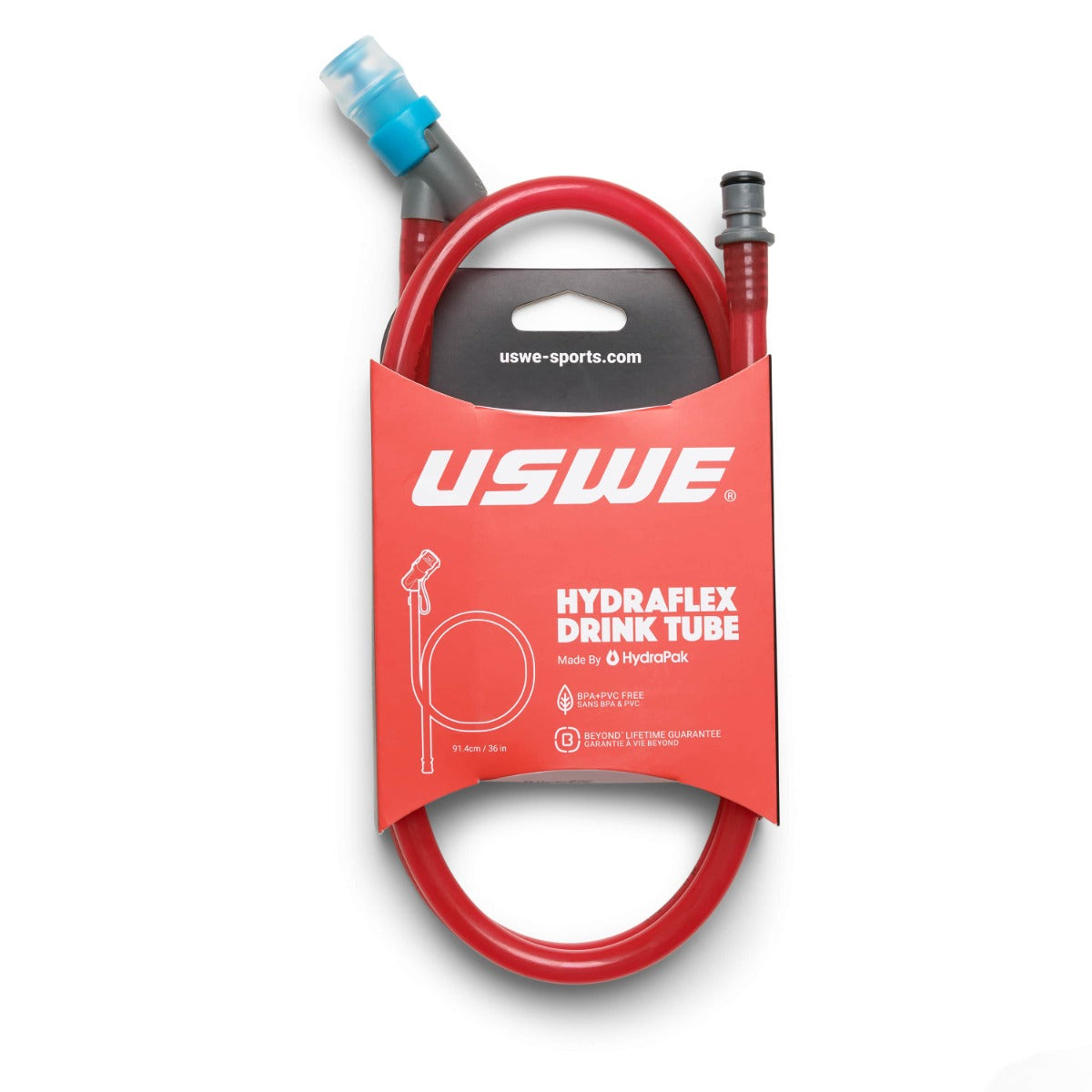 USWE HYDRAFLEX Kit de válvula de bolsa de agua y manguera Rojo