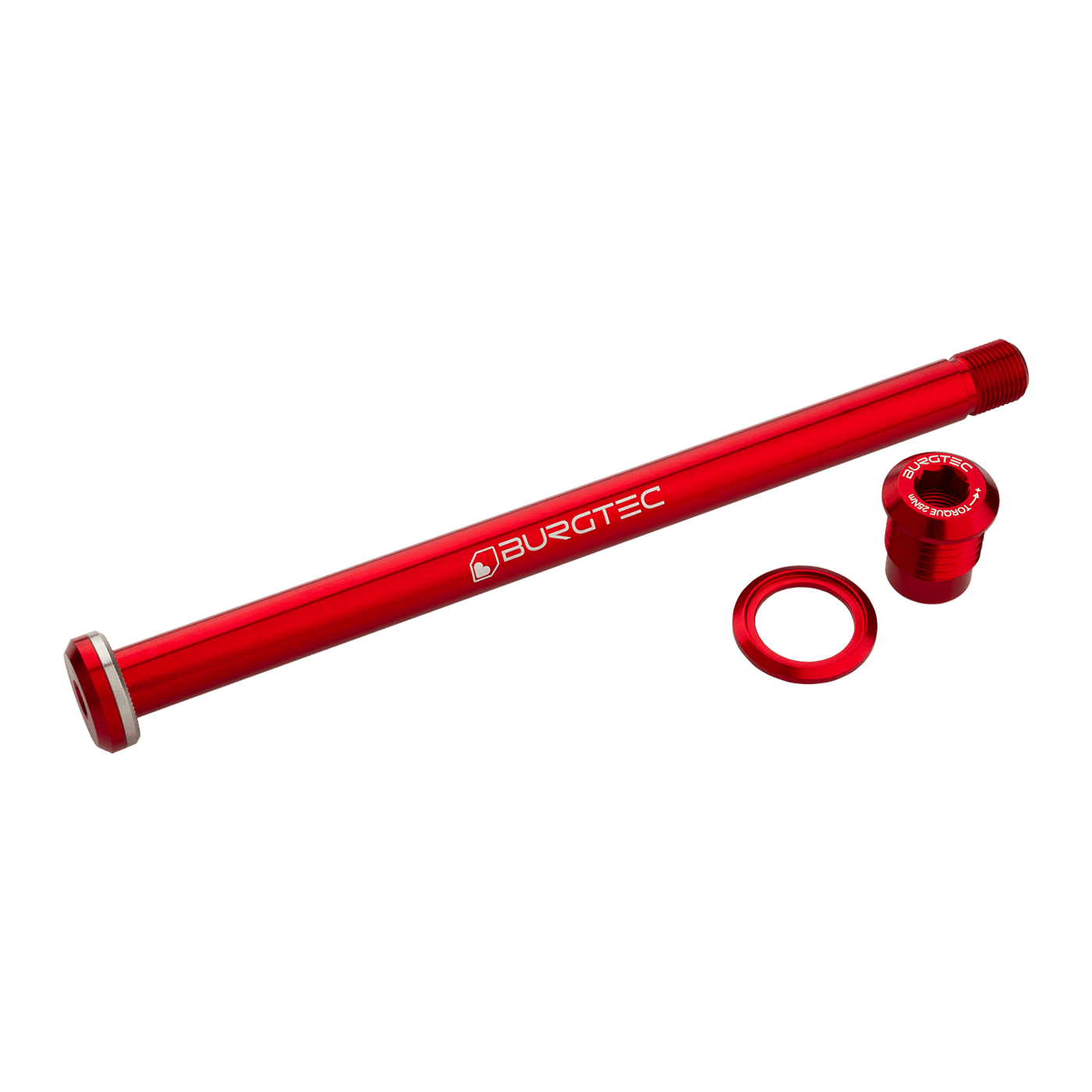 BURGTEC Eje de rueda trasera 174mm para cuadro Yeti Rojo