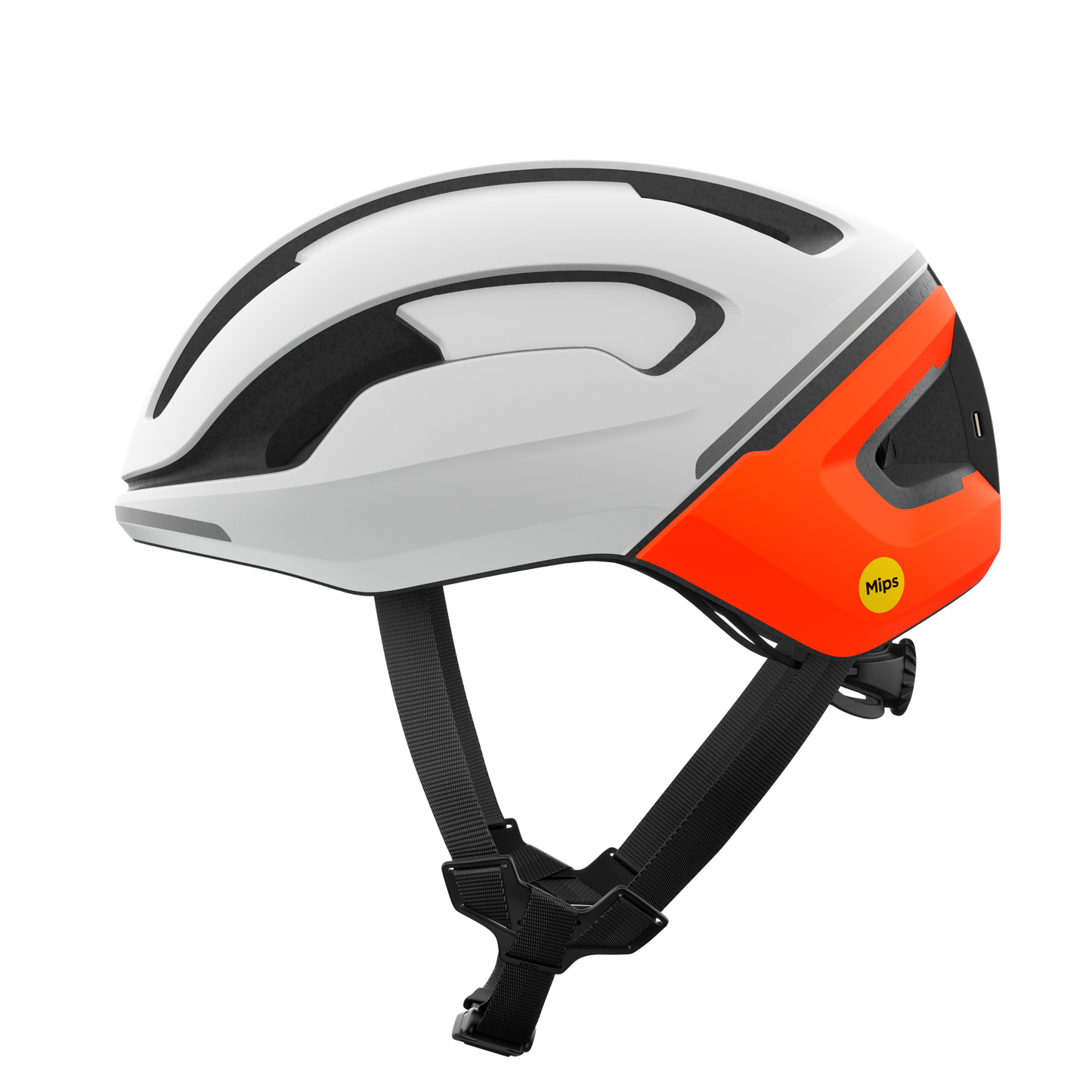 Casco de carretera POC OMNE BEACON MIPS Blanco/Naranja Mate