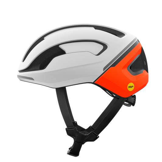 Casco de carretera POC OMNE BEACON MIPS Blanco/Naranja Mate