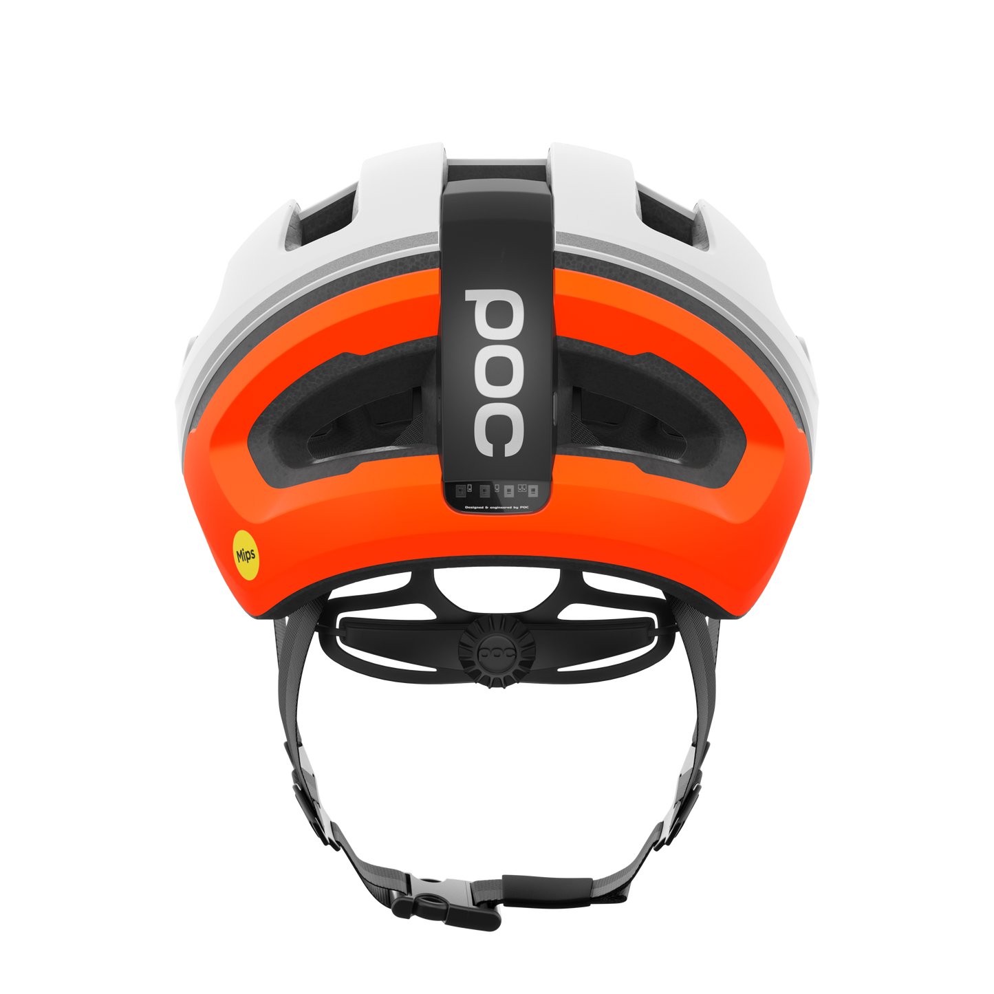 Casco de carretera POC OMNE BEACON MIPS Blanco/Naranja Mate