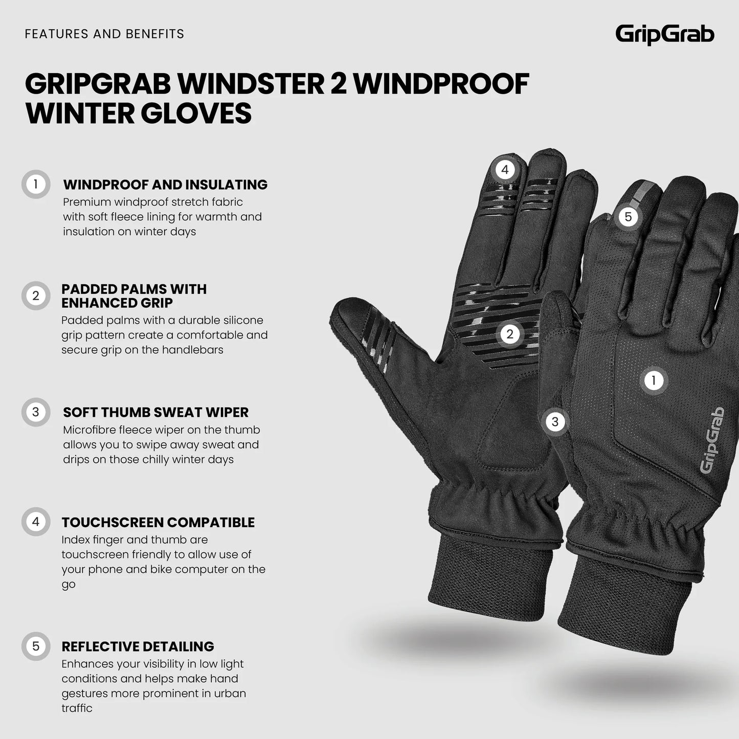 WINDSTER 2 WINDPROOF WINTER GRIPGRAB Guantes Amarillo