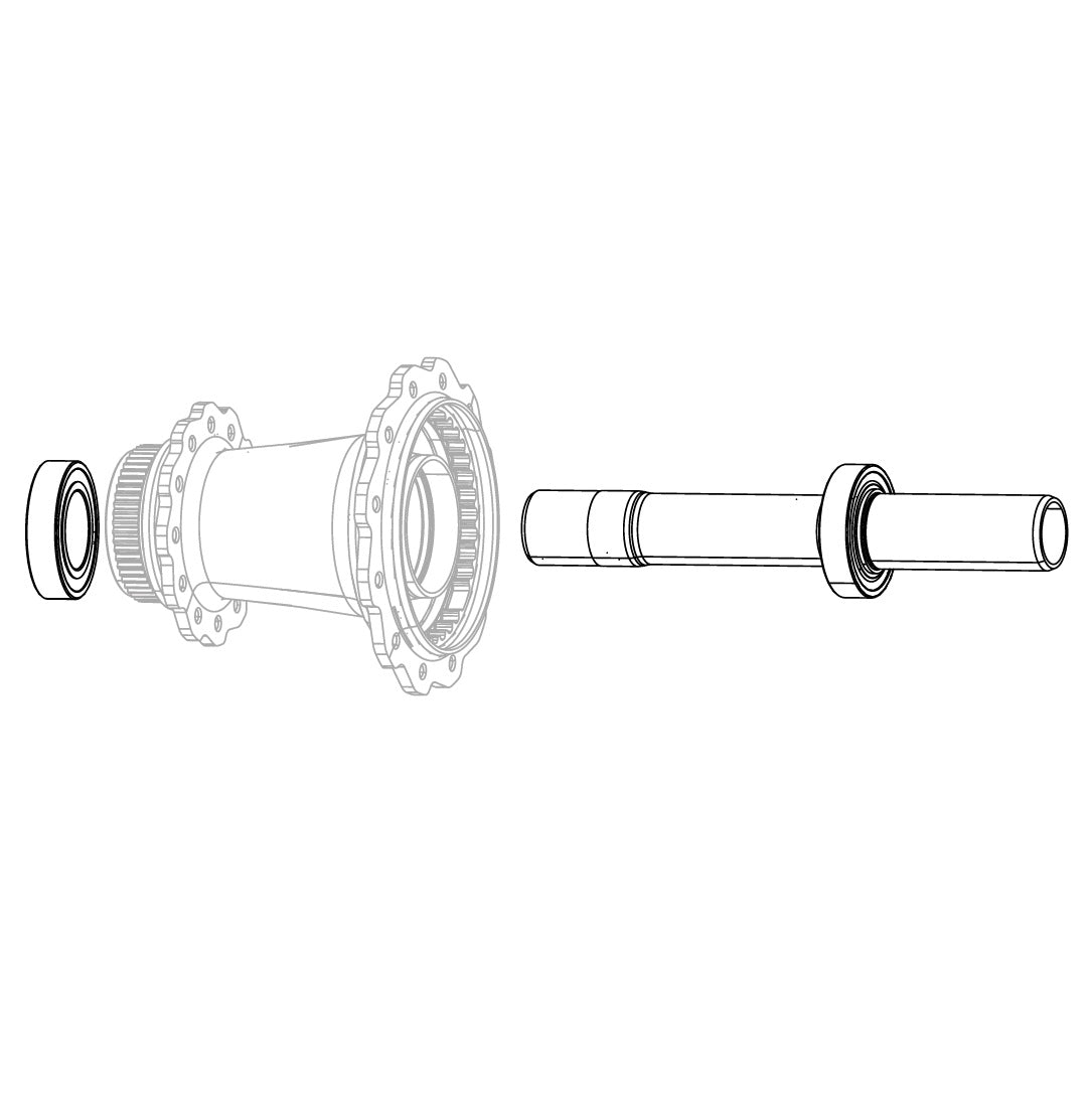 Eje de Rueda Trasera ZIPP Cognition V2 NSW Disc Brake Rodamiento (2x 61903) trasero #11.2018.065.004