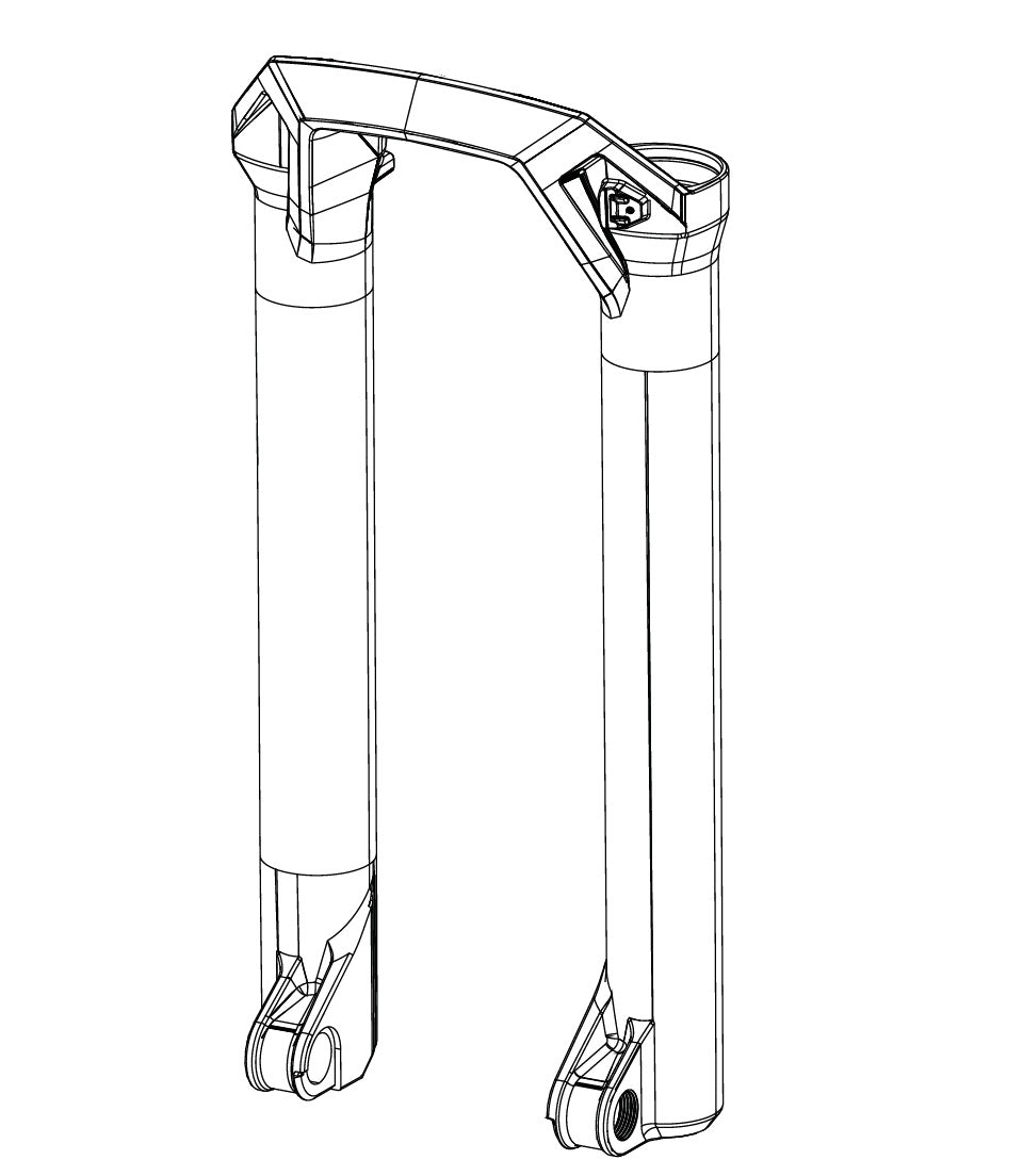 Tapa de horquilla ROCKSHOX BOXXER D1 (2024+) Rojo