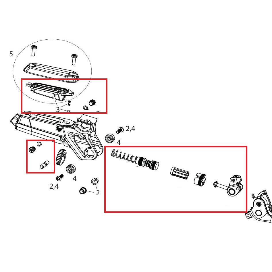 Kit de piezas de palanca interna SRAM CODE ULTIMATE/SILVER STEALTH C1