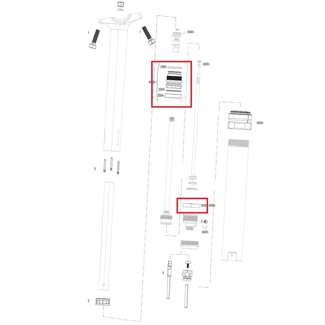 Kit de mantenimiento 200 h/año ROCKSHOX REVERB STEALTH C1-V2 (2020+)