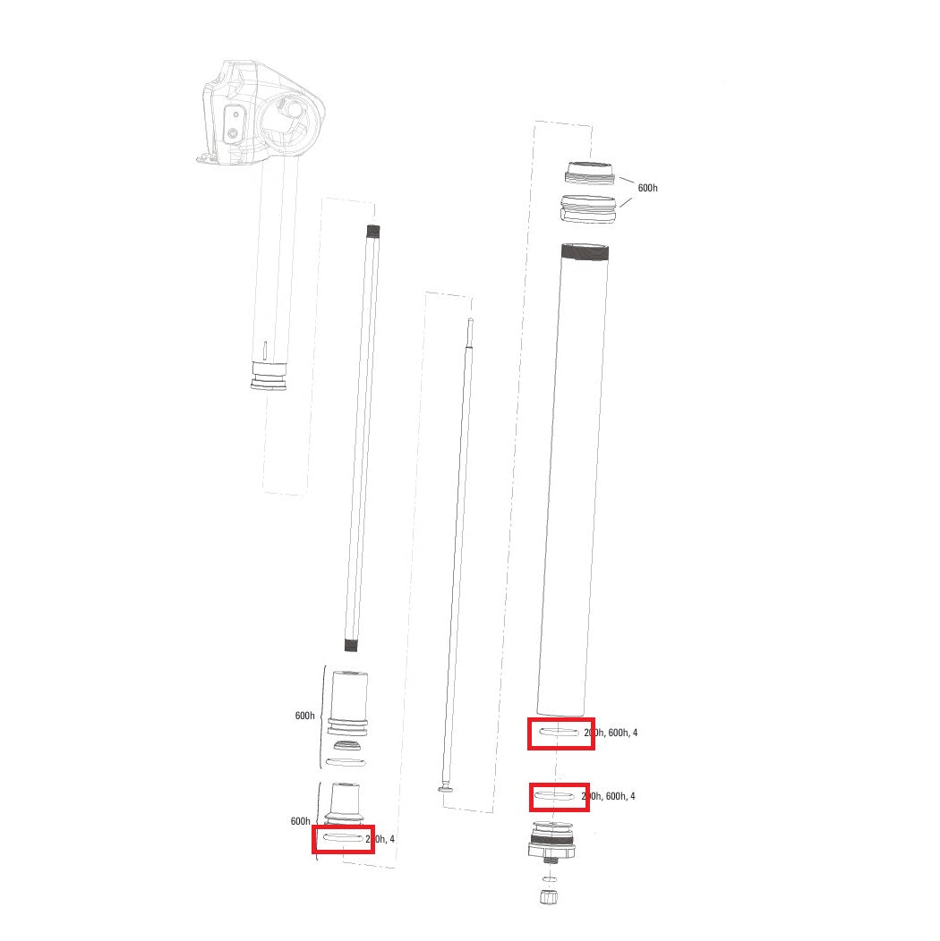 Kit de mantenimiento 200 h/año ROCKSHOX REVERB XPLR AXS 27.2mm A1