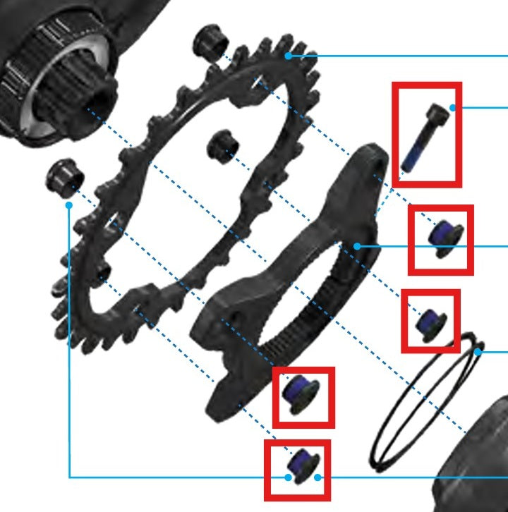 Kit de tornillos SRAM para motor de plato y biela MAHLE