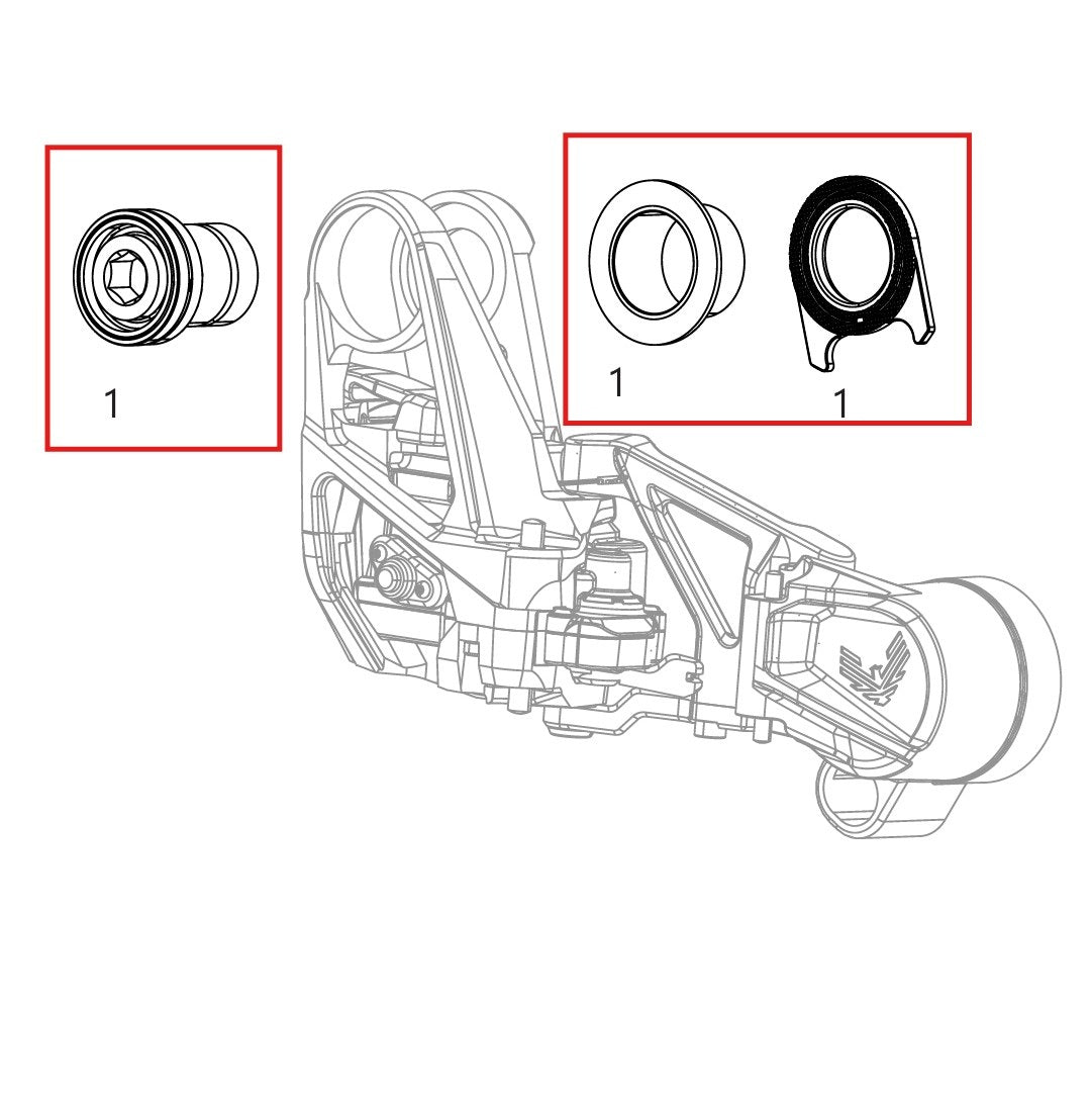 SRAM XX-SL T-TYPE EAGLE AXS Juego de tornillos de montaje del desviador