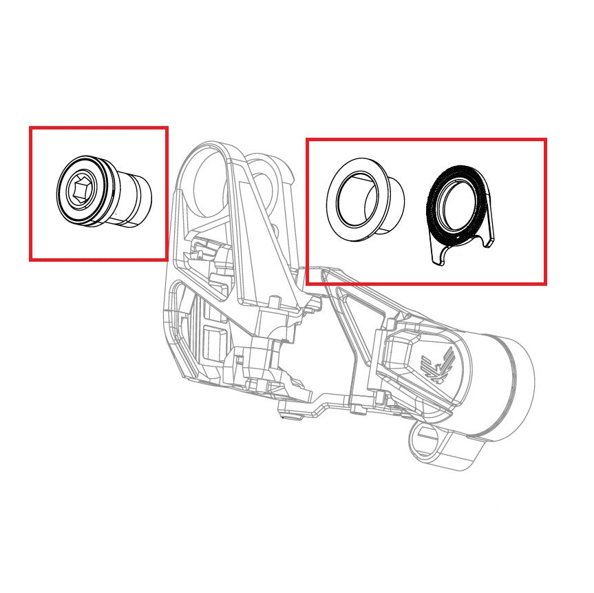 SRAM X0 T-TYPE EAGLE AXS kit completo de tornillos de cambio trasero