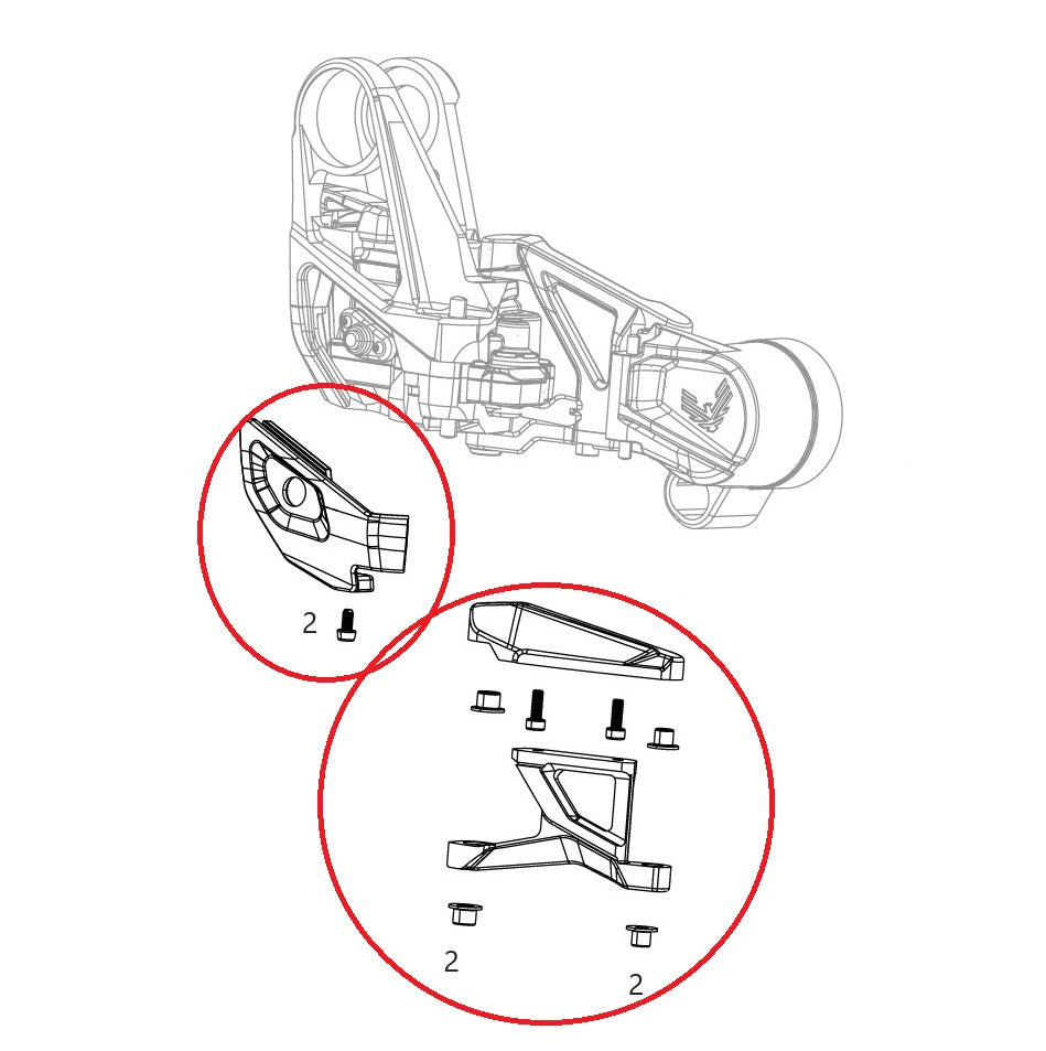 Kit de protección de desviador SRAM XX-SL T-Type Eagle AXS