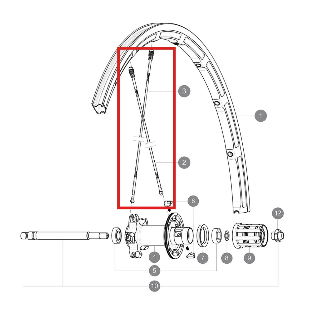 KIT 10 RADIOS TRASEROS MAVIC SHB M7/7 AL BK 275