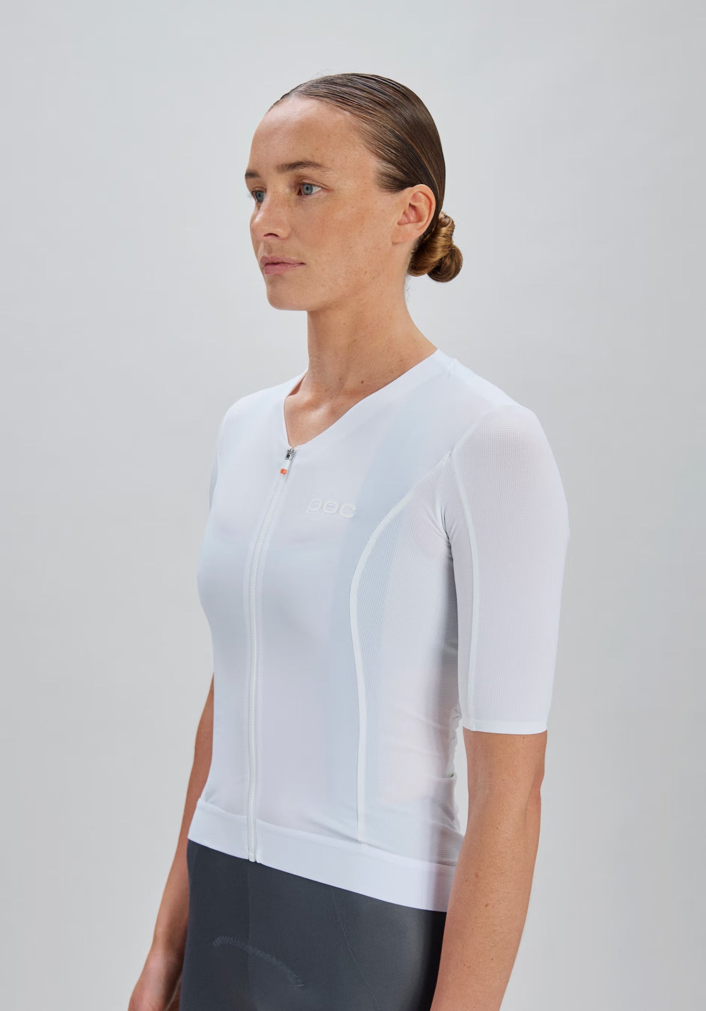 Maillot de manga corta POC RACEDAY Mujer Blanco