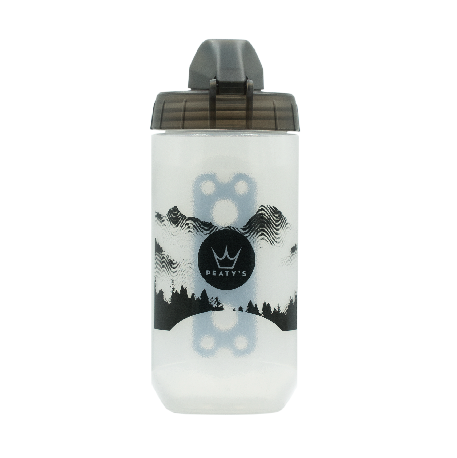 PEATY'S X FIDLOCK Kit de botella de montaña y portabotellas (450ml) Transparente