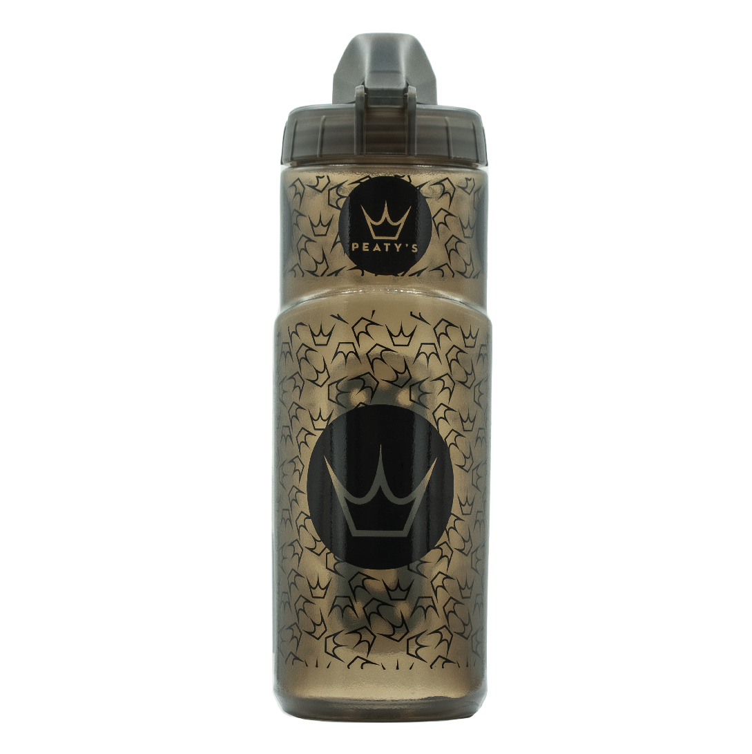 Kit de botella y portabotellas PEATY'S X FIDLOCK Logo (600ml) Ahumado