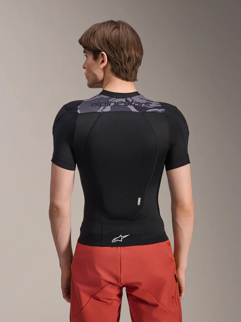 Chaleco de protección de manga corta ALPINESTARS A-MOTION PLASMA Negro/Camuflaje
