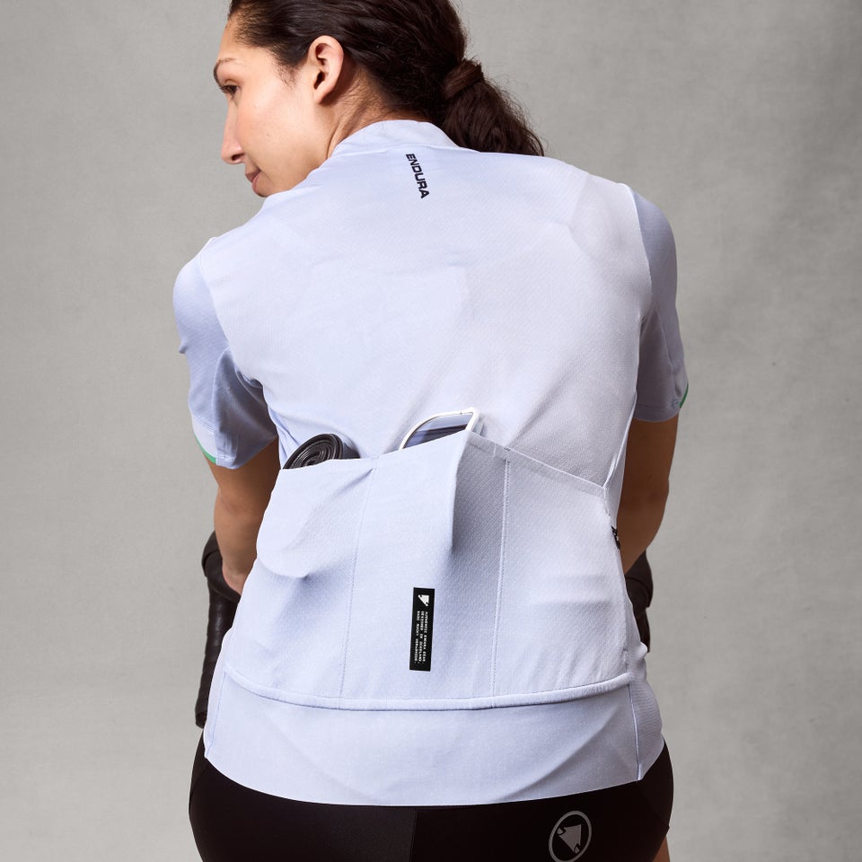 Maillot de manga corta para mujer ENDURA FS260 PRINT Aero Azul