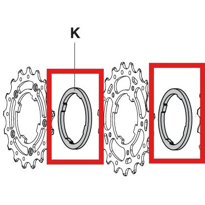 CAMPAGNOLO CENTAUR 10V 2.55mm Cassette Spacer (x2)