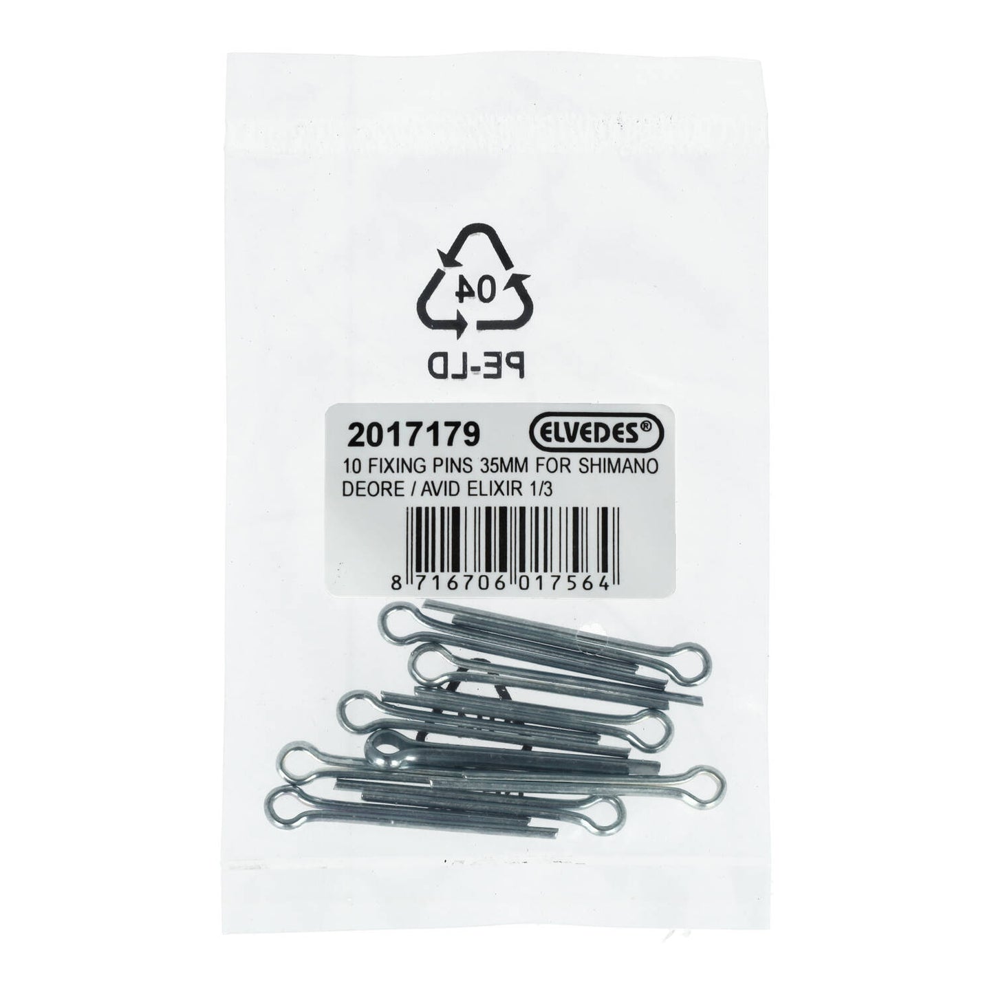 Kit de 10 pasadores ELVEDES para Shimano Deore/Avid Elixir